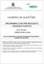 CADERNO DE QUESTÕES PROGRAMAS COM PRÉ-REQUISITO CIRURGIA PLÁSTICA DATA: 10/01/2016. HORÁRIO: das 08 às 10 horas