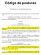 Código de posturas RESUMO DA LEI COMPLEMENTAR Nº 12. Institui posturas para o Município de Porto Alegre e dá outras providências.