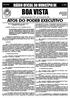 BOA VISTA ATOS DO PODER EXECUTIVO DIÁRIO OFICIAL DO MUNICÍPIO DE. Ano XVIII. nº 2864. quarta-feira 19 de janeiro de 2011