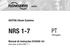 GESTRA Steam Systems NRS 1-7. Português. Manual de Instruções 810096-04. Interruptor de Nível NRS 1-7