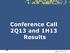 Conference Call 2Q13 and 1H13 Results