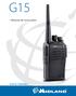 G15. Manual de instruções. radio PMR446