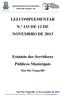 LEI COMPLEMENTAR N.º 133 DE 12 DE NOVEMBRO DE 2013