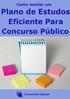 Como Montar um Plano de Estudos Eficiente Para Concurso Público E-book gratuito do site www.concursosemsegredos.com