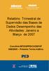 Relatório Trimestral de Supervisão das Bases de Dados Desempenho das Atividades: Janeiro a Março de 2007