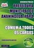 PREFEITURA MUNICIPAL DE ANANINDEUA CONCURSO PÚBLICO N.º CAP.2012.001.PMA EDITAL N.º CAP.2012.001.PMA, DE 30 DE JANEIRO DE 2012.