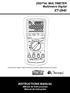 ET-2940. DIGITAL MULTIMETER Multímetro Digital. INSTRUCTIONS MANUAL Manual de Instrucciones Manual de Instruções