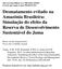 Desmatamento evitado na Amazônia Brasileira: Simulação do efeito da Reserva de Desenvolvimento Sustentável do Juma