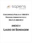 CONCORRÊNCIA PÚBLICA N.º 009/2014 PROCESSO ADMINISTRATIVO N.º DE.01.01.0065/2014 ANEXO V LAUDO DE SONDAGEM