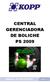 CENTRAL GERENCIADORA DE BOLICHE PS 2009