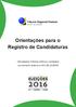 Orientações para o Registro de Candidaturas. Interessados: Partidos políticos e candidatos com domicílio eleitoral no RIO DE JANEIRO