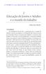 2 Educação de Jovens e Adultos e o mundo do trabalho *