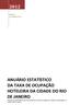 ANUÁRIO ESTATÍSTICO DA TAXA DE OCUPAÇÃO HOTELEIRA DA CIDADE DO RIO DE JANEIRO