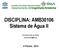 DISCIPLINA: AMB30106 Sistema de Água II. Prof. Robson Alves de Oliveira robson.oliveira@unir.br