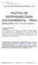 POLÍTICA DE RESPONSABILIDADE SOCIOAMBIENTAL PRSA