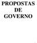 PROPOSTAS DE GOVERNO 1