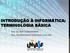 INTRODUÇÃO À INFORMÁTICA: TERMINOLOGIA BÁSICA RAÍ ALVES TAMARINDO RAI.TAMARINDO@UNIVASF.EDU.BR