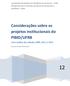 Considerações sobre os projetos institucionais do PIBID/UFRB