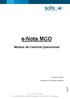 e-nota MCO Módulo de Controle Operacional