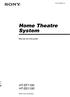 2-319-196-71 (1) Home Theatre System. Manual de instruções HT-SF1100 HT-SS1100. 2007 Sony Corporation