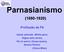 Parnasianismo (1880-1920) Profissão de Fé Assim procedo. Minha pena Segue esta norma, Por te servir, Deusa serena, Serena Forma!