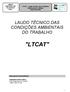 LTCAT LAUDO TÉCNICO DAS CONDIÇÕES AMBIENTAIS DO TRABALHO ORION INDÚSTRIA DE PLÁSTICOS LTDA.