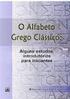 LIÇÃO 1 ALFABETO/VOGAIS/DITONGOS/ASPIRAÇÃO/PONTUAÇÃO