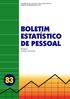 MINISTÉRIO DO PLANEJAMENTO, ORÇAMENTO E GESTÃO SECRETARIA DE RECURSOS HUMANOS BOLETIM ESTATÍSTICO DE PESSOAL