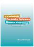 Alimentação Adequada e Saudável: Direito de Todos. 7 a 10 de novembro de 2011 Salvador BA. Manual Orientador