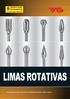 LIMAS ROTATIVAS - Aços gerais e metais não ferrosos (diâmetro da haste 3mm e 6mm).