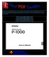 Seu manual do usuário EPSON PHOTOPC P-1000
