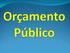 UNIDADE III TRIBUTAÇÃO RECEITA PÚBLICA ORÇAMENTO PÚBLICO. Orçamento Público. Orçamento Público