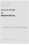 Prova de Aferição de. Matemática. Critérios de Classificação. 2.º Ciclo do Ensino Básico