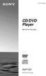 (2) CD/DVD Player. Manual de instruções DVP-F Sony Corporation