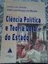 TEORIA DO ESTADO E CIÊNCIA POLITICA