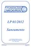 LP 01/2012. Saneamento. LP 01/2012 Página 01.  PABX: (22) / FAX: