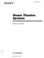 (1) Home Theatre System. Manual de instruções HT-SL900W Sony Corporation