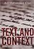 PART I - Text and Context