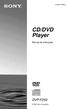 (2) CD/DVD Player. Manual de instruções DVP-F Sony Corporation