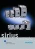 SIRIUS Innovations. Comando, Manobra e Proteção. Controle Industrial. Answers for industry.