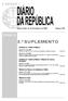 3.º SUPLEMENTO I SÉRIE ÍNDICE. Presidência do Conselho de Ministros. Presidência do Conselho de Ministros e Ministério dos Negócios Estrangeiros