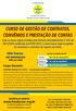 CURSO DE GESTÃO DE CONTRATOS, CONVÊNIOS E PRESTAÇÃO DE CONTAS