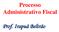 Processo Administrativo Fiscal. Prof. Irapuã Beltrão