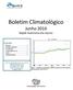 Boletim Climatológico Junho 2016 Região Autónoma dos Açores