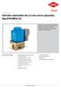 Válvulas solenoides de 2/2 vias servo-operadas tipo EV220B 6-22