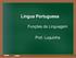 Língua Portuguesa. Funções da Linguagem. Prof. Luquinha