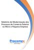 Relatório de Modernização dos Processos de Comércio Exterior na Micro e Pequena Empresa