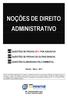 NOÇÕES DE DIREITO ADMINISTRATIVO