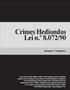 Crimes Hediondos Lei n.º 8.072/90