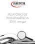 RELATÓRIO DE TRANSPARÊNCIA 2014